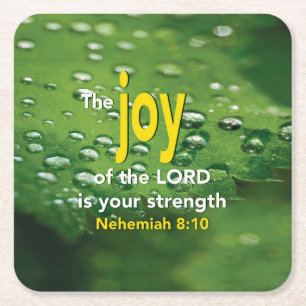 JOY OF THE LORD Christlich Rechteckiger Pappuntersetzer