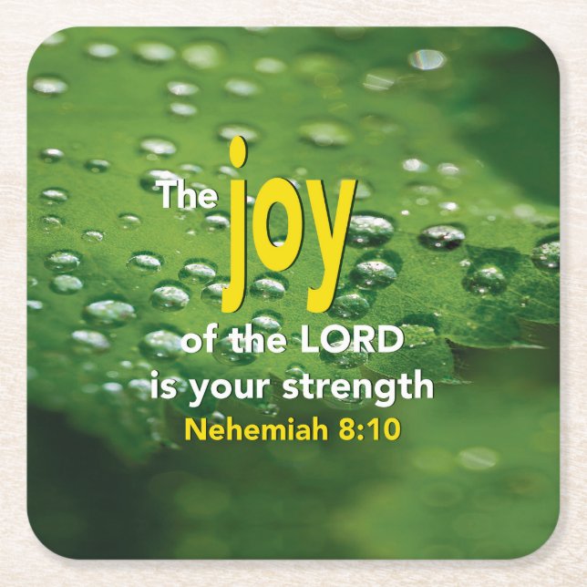 JOY OF THE LORD Christlich Rechteckiger Pappuntersetzer (Vorderseite)