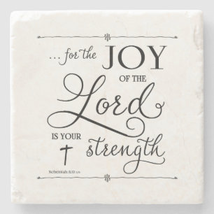 Joy of the Lord - Nehemiah 8:10 Steinuntersetzer