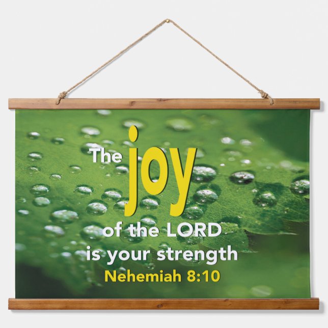 JOY OF THE LORD WANDTEPPICH MIT HOLZRAHMEN (Vorne)