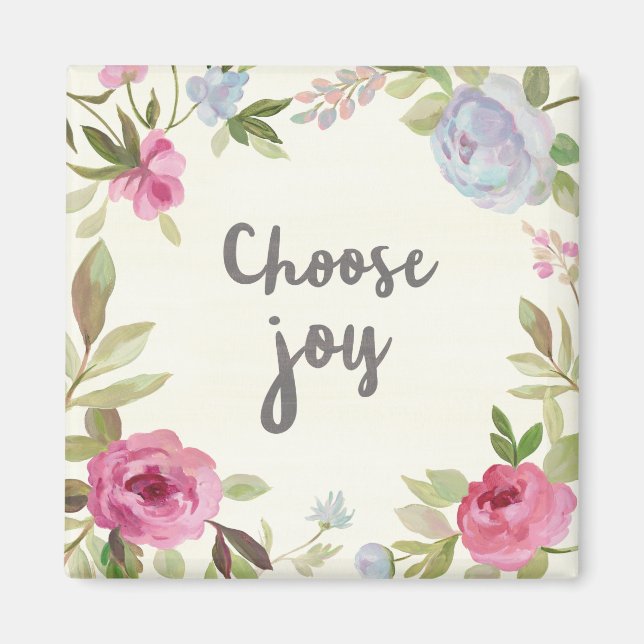 Joy Pastel Floral Magnet (Vorne)