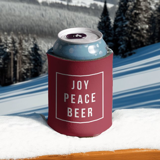 Joy Peace Beer | Roter und weißer Urlaub Dosenkühler (Von Creator hochgeladen)
