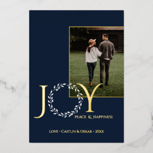 Joy Peace Happiness Vacances Wreath avec photos