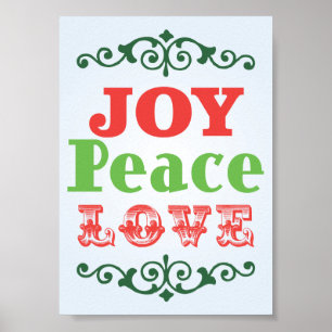 Joy Peace Liebe Poster