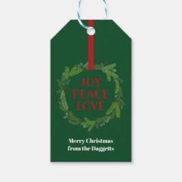 Joy Peace Liebe Weihnachtsfeier Geschenkanhänger