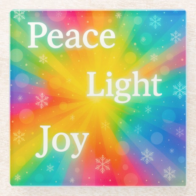 Joy Peace Light Glasuntersetzer (Vorderseite)