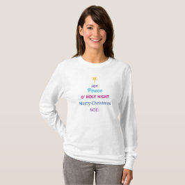 JOY PEACE O’ HOLY NIGHT Frohe Weihnachts-WEIHNACHT T-Shirt