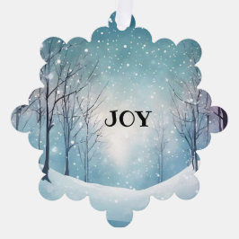 JOY & PEACE SNOWFLAKE PAPIER ORNAMENT KARTE
