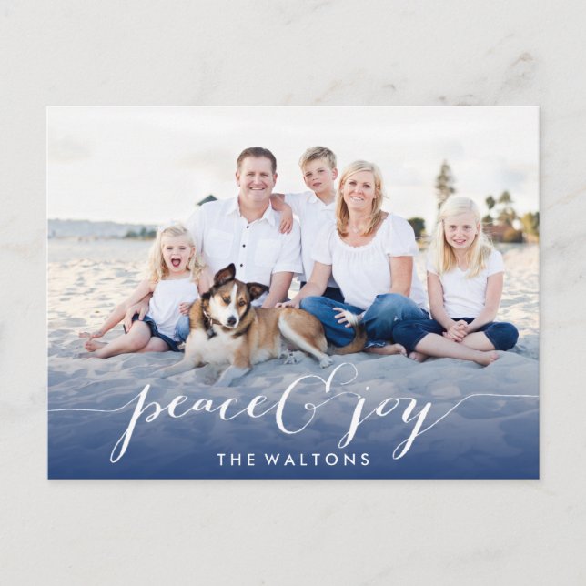 JOY & PEACE URLAUB FOTOKARTEN FEIERTAGSPOSTKARTE (Vorderseite)