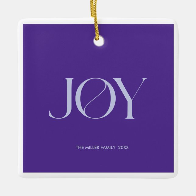 Joy | Personalisierte Weihnachtsschmuck (Vorderseite)