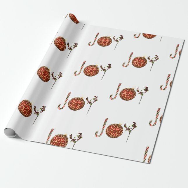 Joy personalisierte Zuckerrohr-Zierholz Geschenkpapier (Ungerollt)