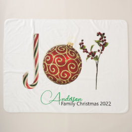 Joy personalisierte Zuckerrohr-Zierholz Sherpadecke