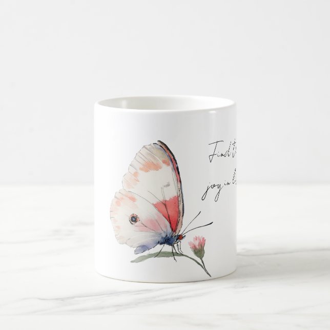 Joy Pink Butterfly Kaffeetasse (Mittel)