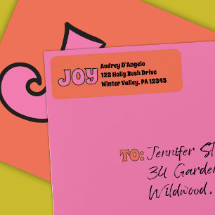 Joy Pink und Orange Rücksendeadresse