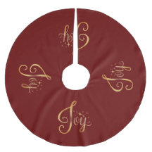"Joy" Red Gold Script Elegante Feiertage Saison