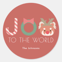 JOY Red Panda Reindeer Headpiece Red Sticker