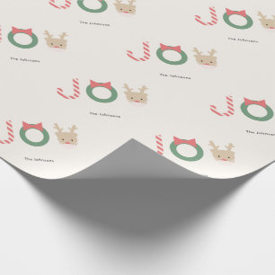 Joy Reindeer mit Mask Cream Weihnachtsfeiertag Geschenkpapier