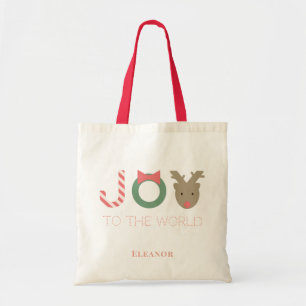 JOY Reindeer Weihnachtsfeiertag Tragetasche