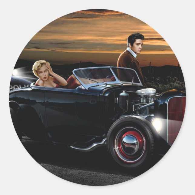 Joy Ride Runder Aufkleber (Vorderseite)