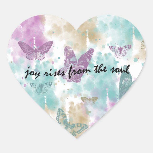 Joy Rises aus dem Soul Herz-Aufkleber (Vorderseite)