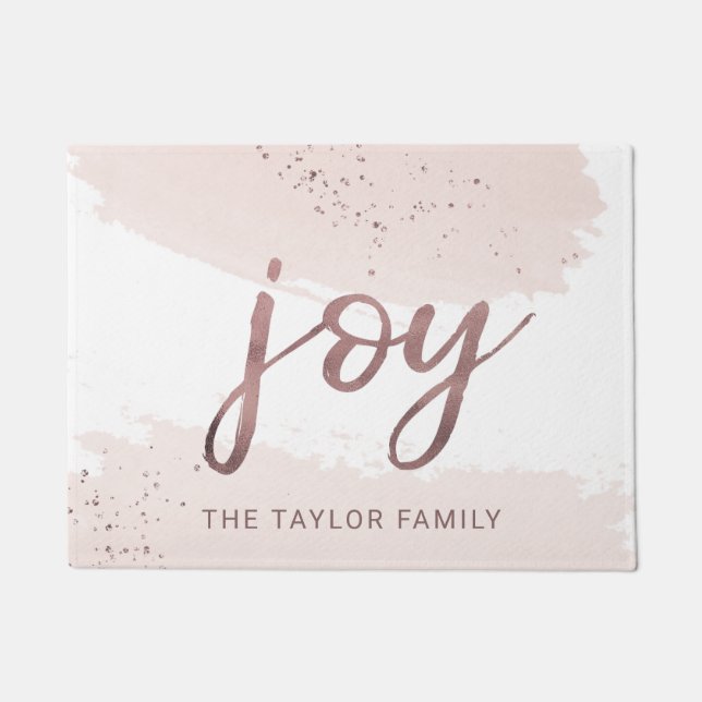 Joy | Rose Weihnachten Fußmatte (Vorderseite)