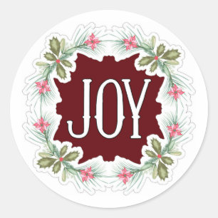 Joy Runder Aufkleber