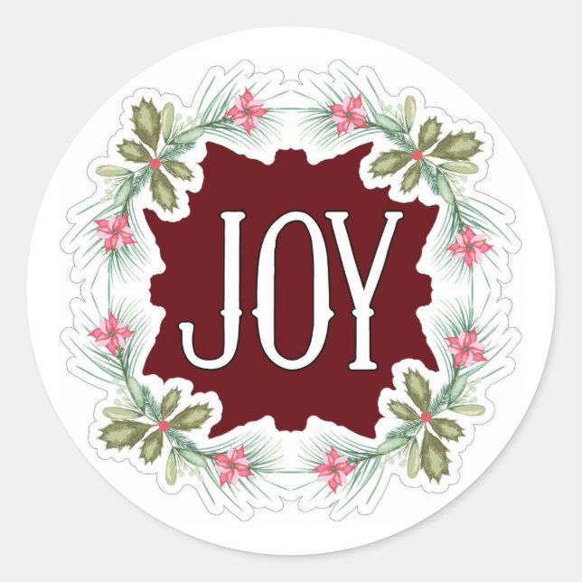 Joy Runder Aufkleber (Vorderseite)