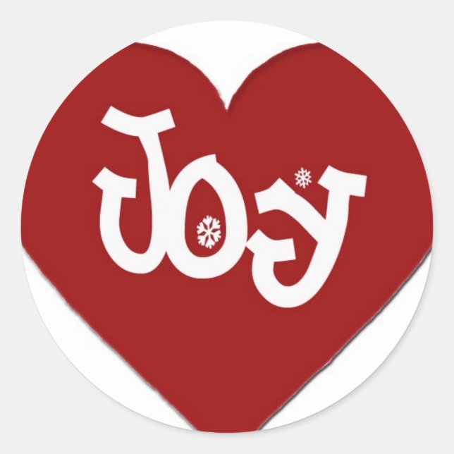 Joy Runder Aufkleber (Vorderseite)