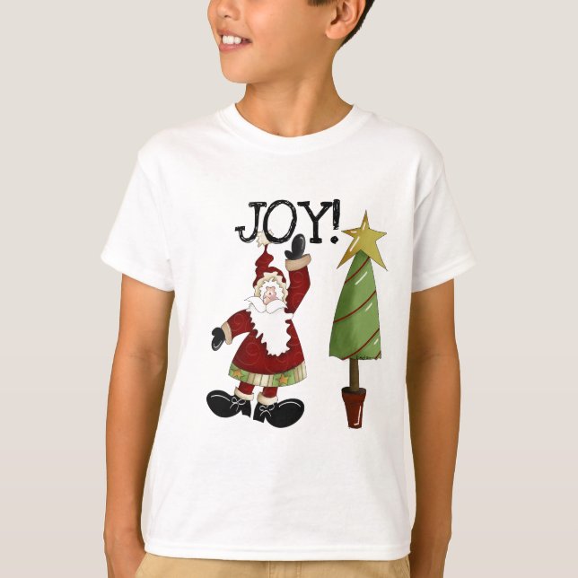 JOY Santa Claus T - Shirt und Geschenke (Vorderseite)