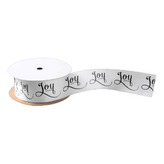 Joy Script Black Satinband