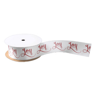 Joy Script Red Satinband