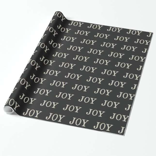 JOY (silber) Geschenkpapier (Ungerollt)
