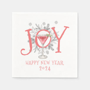 Joy Silvester Party Toast 2024 Serviette