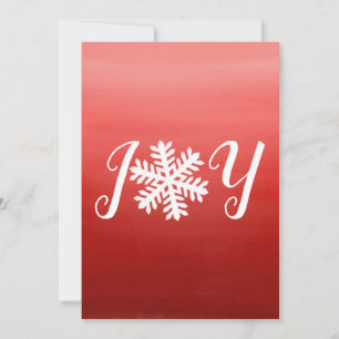 Joy Snowflake Holiday Card Feiertagskarte