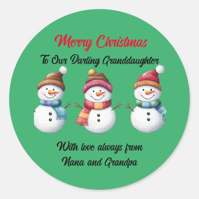 Joy Sticker de Noël pour petite-fille (Devant)