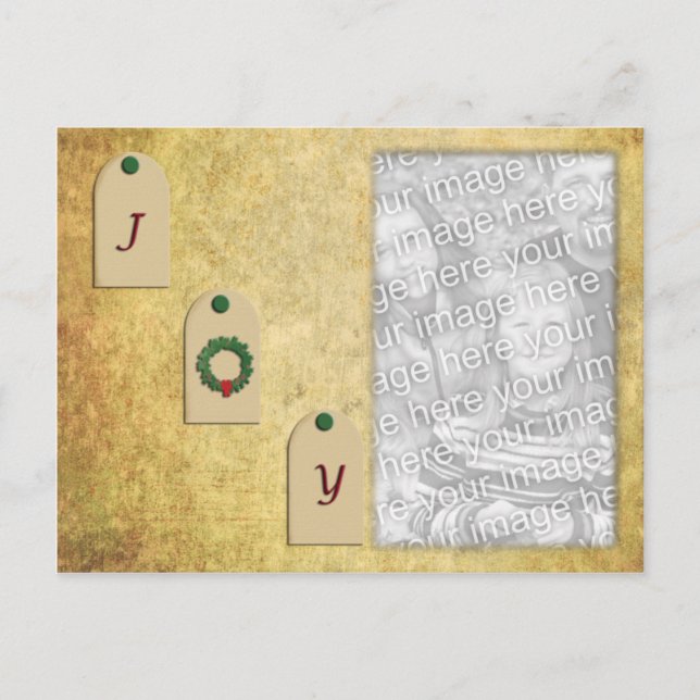 Joy Tag Template Postkarte (Vorderseite)