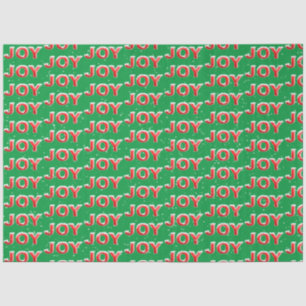 JOY Text mit Schneekappen und Schneeflocken Seidenpapier