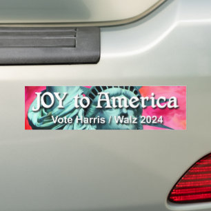 Joy to America Harris Walz Autoaufkleber
