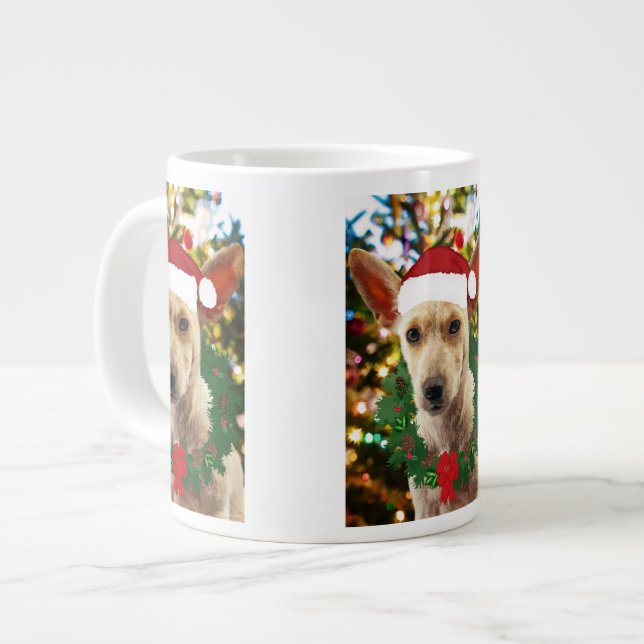 Joy to the Puppy Jumbo-Tasse (Vorderseite Links)