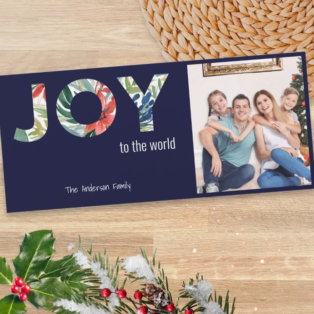 Joy To The World 1 Photo Carte De Noël Moderne (Créateur téléchargé)