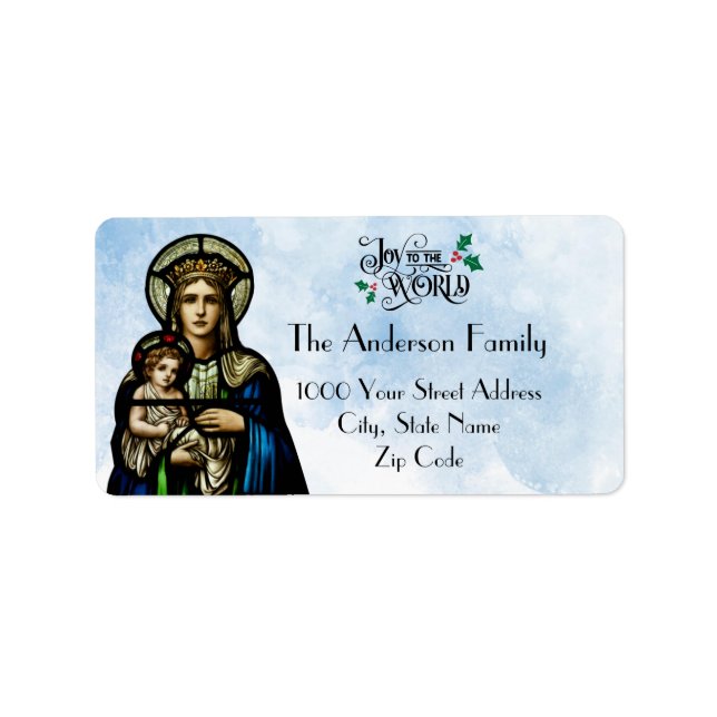 Joy to the World Address Label Adressaufkleber (Vorne)