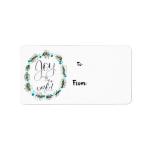 Joy to the World Cadeau Étiquettes