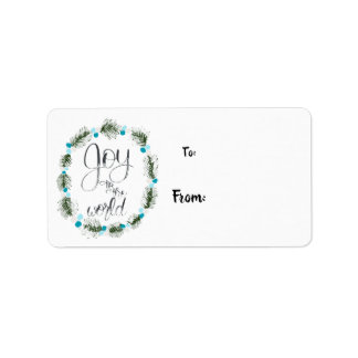 Joy to the World Cadeau Étiquettes