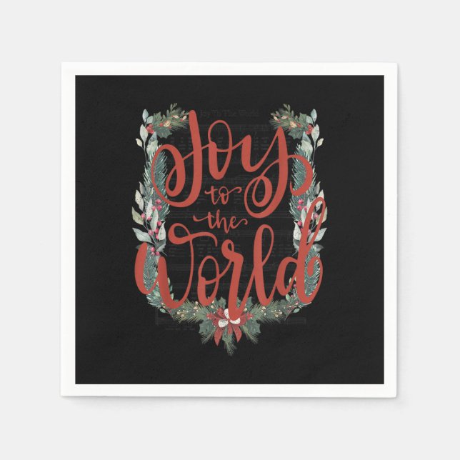 Joy-to-the-World Christliche Weihnachten Jesus Geb Serviette (Vorderseite)