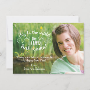 Joy To The World Christmas Card Modèle