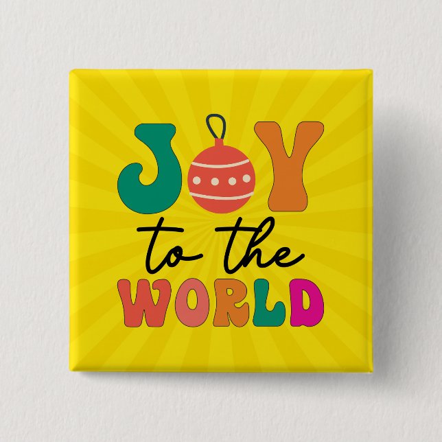 Joy to The World - Christmas Design-50835 Button (Vorderseite)