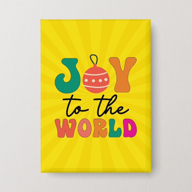 Joy to The World - Christmas Design-50835 Button (Vorderseite)