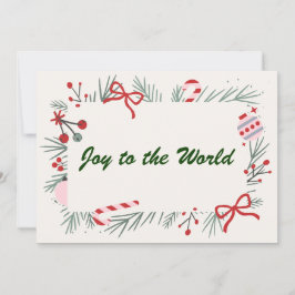 Joy to the World Elegant Christian Christmas Card Feiertagskarte