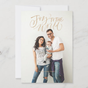 Joy to the World Family Holiday Carte photo