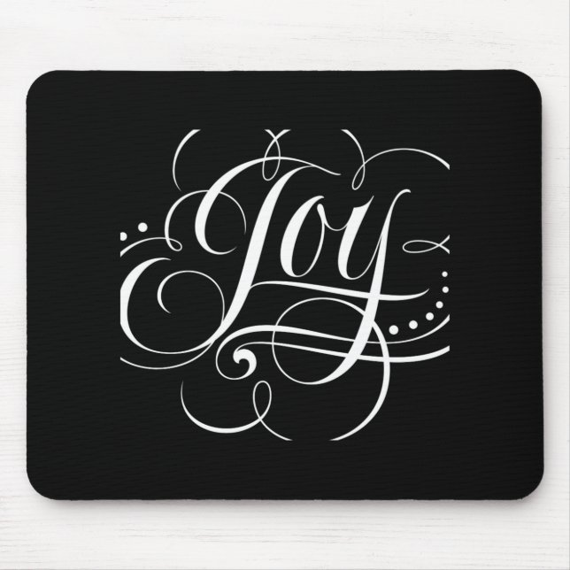 Joy To The World Fancy Swirly Elegant Christmas T  Mousepad (Vorne)